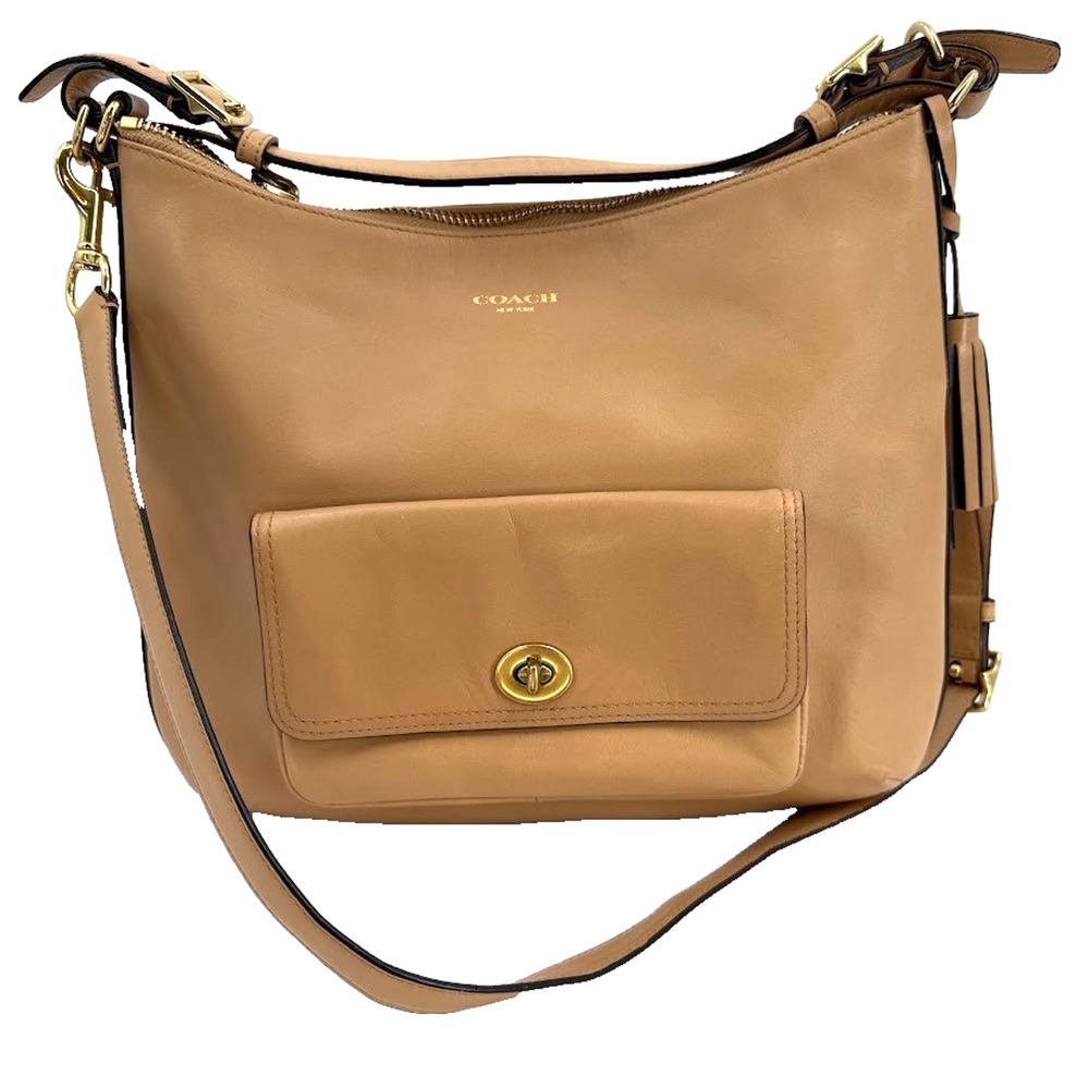 Coach Legacy Leather #22381 Courtney Hobo Bag Medium Size - in Beige/Tan